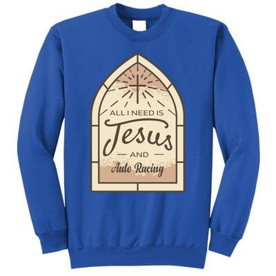 Lover Of Jesus And Auto Racing Fan Gift Sweatshirt