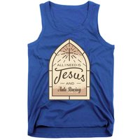 Lover Of Jesus And Auto Racing Fan Gift Tank Top