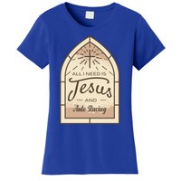 Lover Of Jesus And Auto Racing Fan Gift Women's T-Shirt