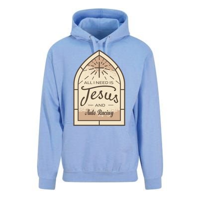 Lover Of Jesus And Auto Racing Fan Gift Unisex Surf Hoodie