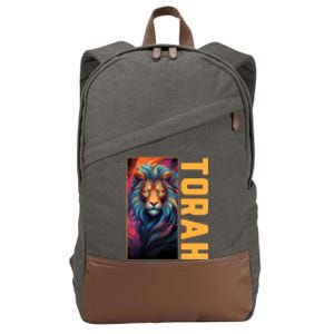 Lion Of Judah Messianic Hebrew Roots Torah Observant Cotton Canvas Backpack