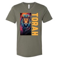 Lion Of Judah Messianic Hebrew Roots Torah Observant V-Neck T-Shirt