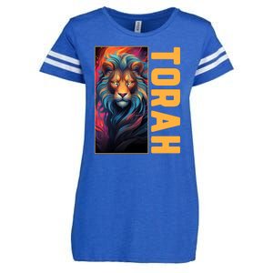 Lion Of Judah Messianic Hebrew Roots Torah Observant Enza Ladies Jersey Football T-Shirt