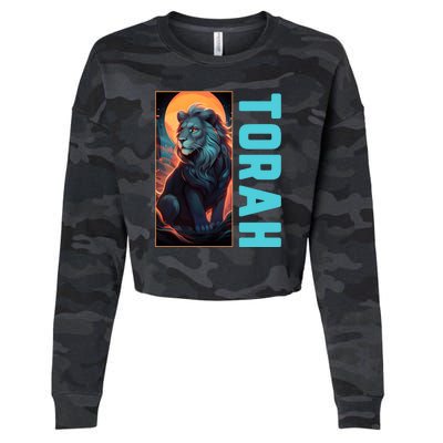 Lion Of Judah Messianic Hebrew Roots Torah Observant Cropped Pullover Crew