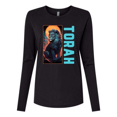 Lion Of Judah Messianic Hebrew Roots Torah Observant Womens Cotton Relaxed Long Sleeve T-Shirt