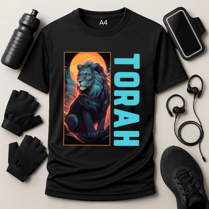 Lion Of Judah Messianic Hebrew Roots Torah Observant Cooling Performance Crew T-Shirt