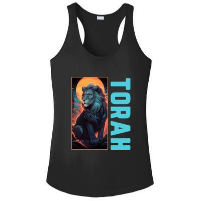 Lion Of Judah Messianic Hebrew Roots Torah Observant Ladies PosiCharge Competitor Racerback Tank