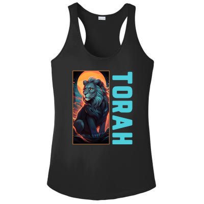 Lion Of Judah Messianic Hebrew Roots Torah Observant Ladies PosiCharge Competitor Racerback Tank