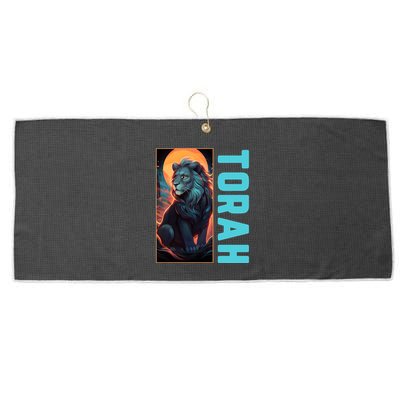 Lion Of Judah Messianic Hebrew Roots Torah Observant Large Microfiber Waffle Golf Towel