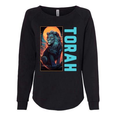 Lion Of Judah Messianic Hebrew Roots Torah Observant Womens California Wash Sweatshirt