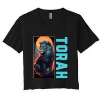 Lion Of Judah Messianic Hebrew Roots Torah Observant Women's Crop Top Tee