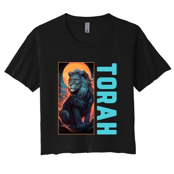 Lion Of Judah Messianic Hebrew Roots Torah Observant Women's Crop Top Tee