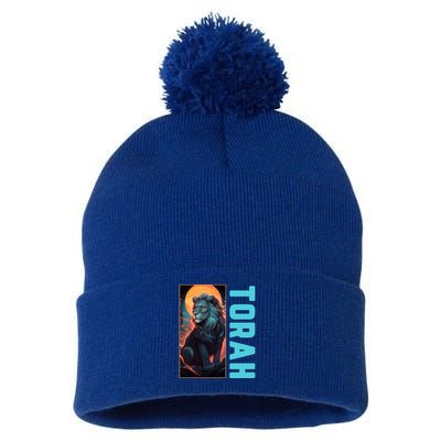 Lion Of Judah Messianic Hebrew Roots Torah Observant Pom Pom 12in Knit Beanie