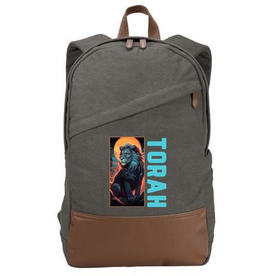 Lion Of Judah Messianic Hebrew Roots Torah Observant Cotton Canvas Backpack