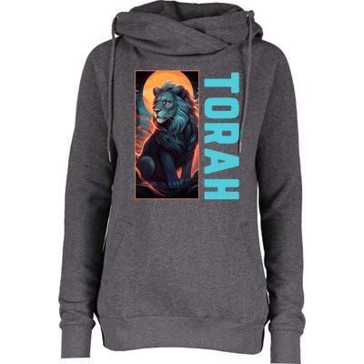 Lion Of Judah Messianic Hebrew Roots Torah Observant Womens Funnel Neck Pullover Hood