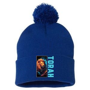 Lion Of Judah Messianic Hebrew Roots Torah Observant Pom Pom 12in Knit Beanie