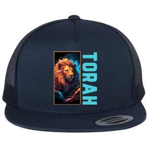 Lion Of Judah Messianic Hebrew Roots Torah Observant Flat Bill Trucker Hat