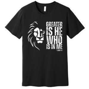 Lion Of Judah Christian Bible Verse Premium T-Shirt