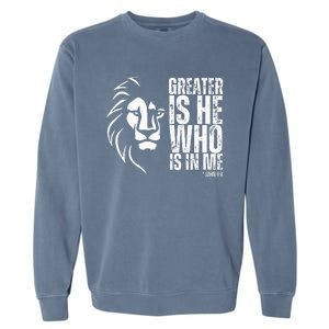 Lion Of Judah Christian Bible Verse Garment-Dyed Sweatshirt