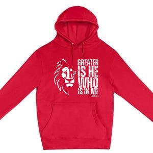 Lion Of Judah Christian Bible Verse Premium Pullover Hoodie