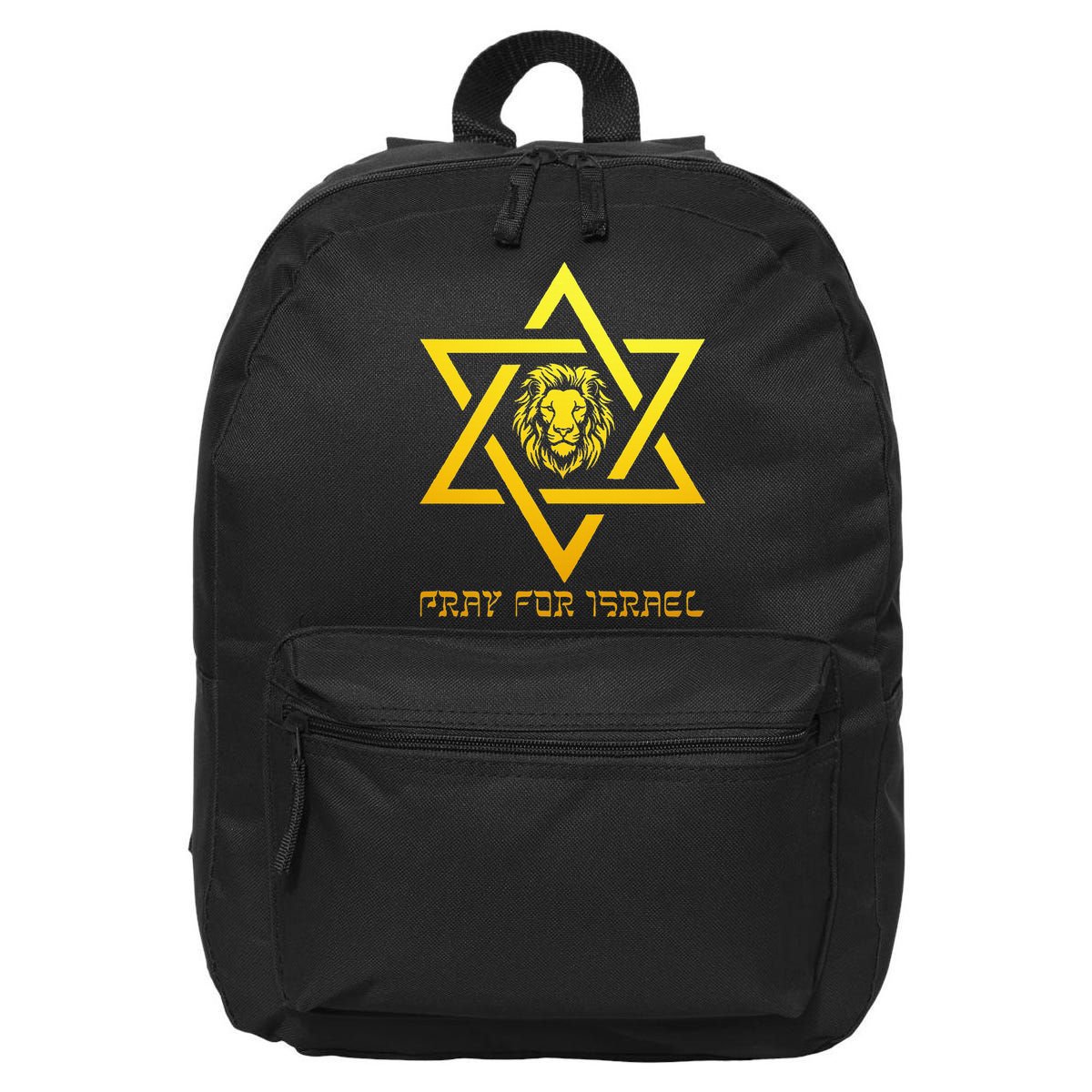 Lion of Judah, Pray For Israel, Jewish Star of David 16 in Basic Backpack
