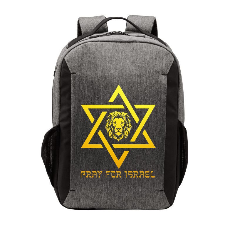 Lion of Judah, Pray For Israel, Jewish Star of David Vector Backpack