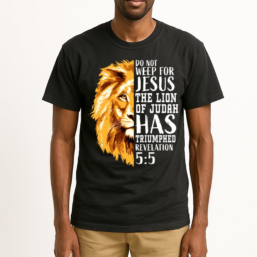 Lion Of Judah Christian Religious Verse Sayings Gift Men Him 31 Tall T-Shirt