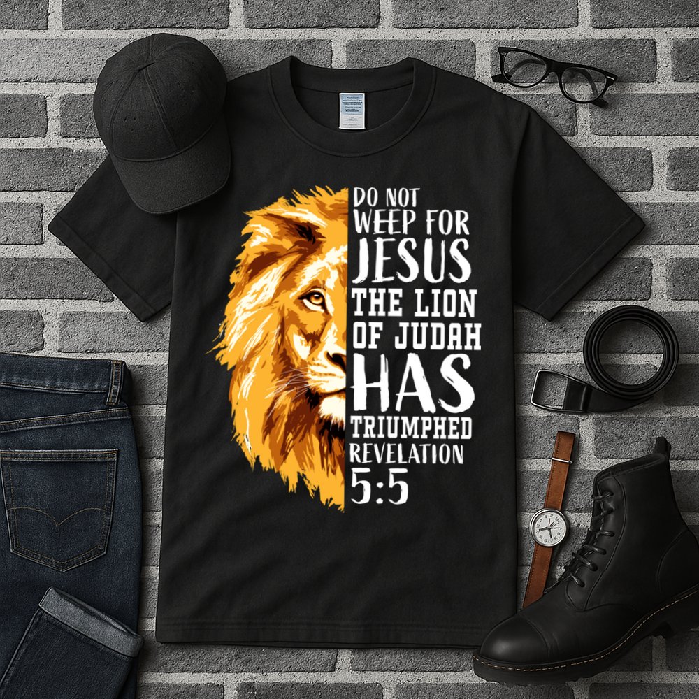 Lion Of Judah Christian Religious Verse Sayings Gift Men Him 31 Tall T-Shirt