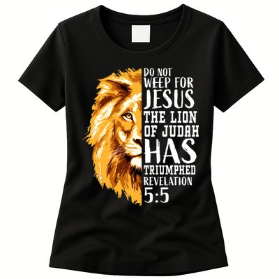 Lion Of Judah Christian Religious Verse Sayings Gift Men Him 31 Womens T-Shirt