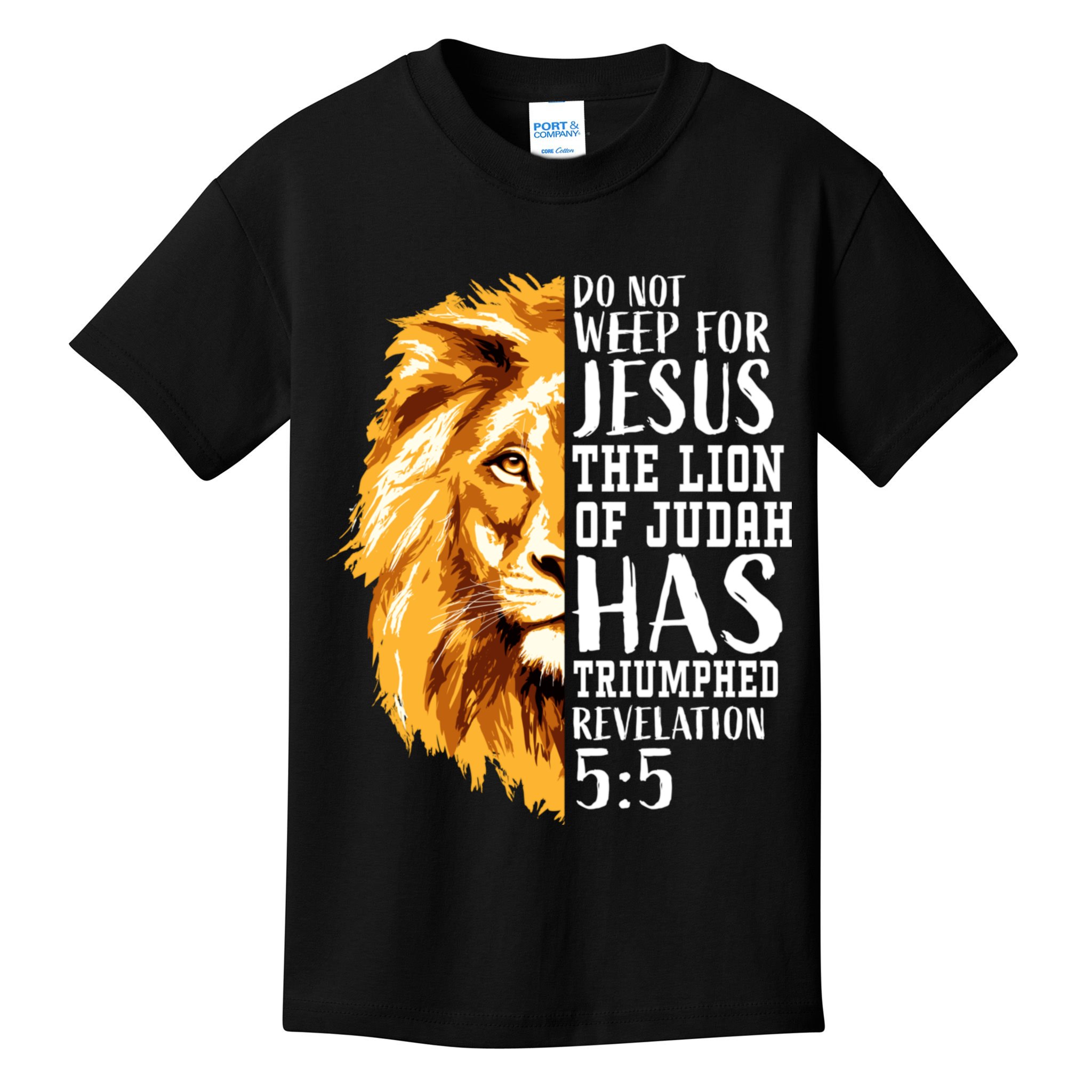 Lion Of Judah Christian Religious Verse Sayings Gift Men Him 31 Kids T-Shirt