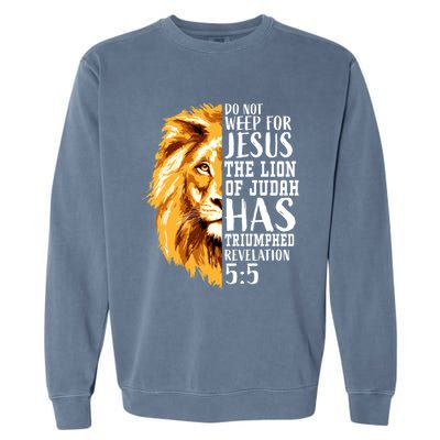 Lion Of Judah Christian Religious Verse Sayings Gift Men Him 31 Garment-Dyed Sweatshirt