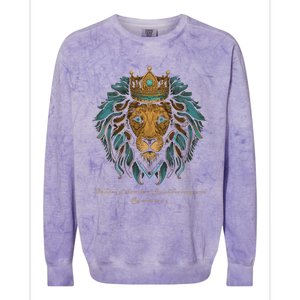 Lion Of Judah Jesus Revelation Bible Verse Christian Colorblast Crewneck Sweatshirt