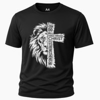 Lion Of Judah And Cross With Philippians 413 Cooling Performance Crew T-Shirt