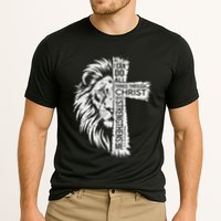 Lion Of Judah And Cross With Philippians 413 Cooling Performance Crew T-Shirt