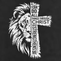 Lion Of Judah And Cross With Philippians 413 Golf Towel