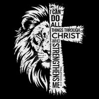 Lion Of Judah And Cross With Philippians 413 Women's Crop Top Tee