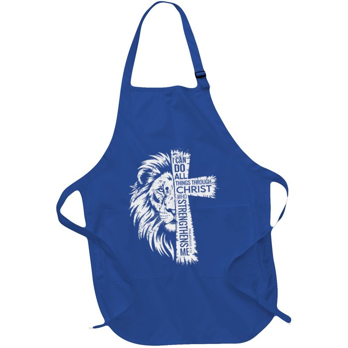 Lion Of Judah And Cross With Philippians 413 Apron