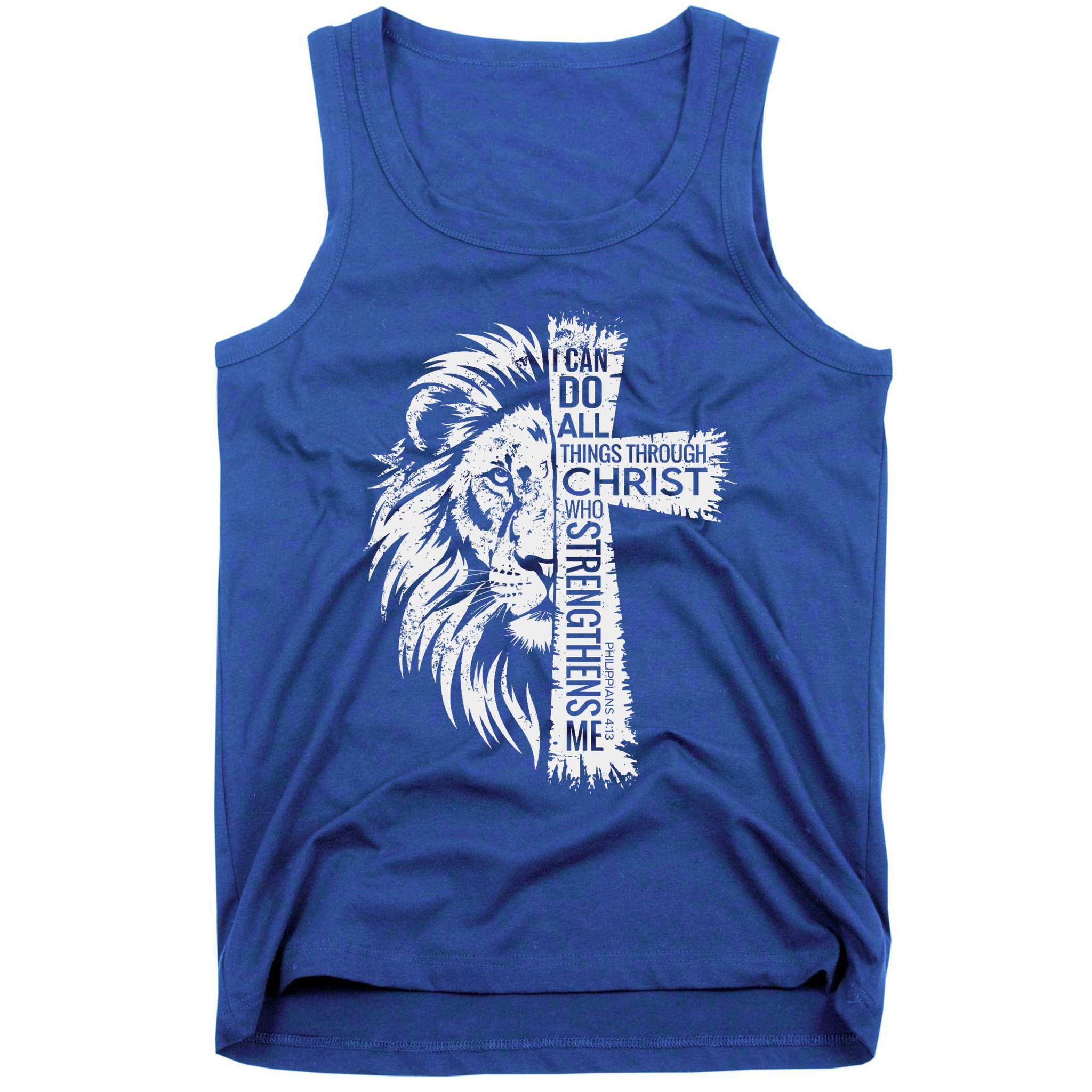 Lion Of Judah And Cross With Philippians 413 Tank Top