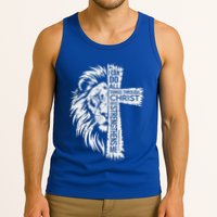 Lion Of Judah And Cross With Philippians 413 Tank Top