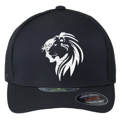 Lion Of Judah Jesus Christian Faith Men Women Gifts Flexfit Unipanel Trucker Cap