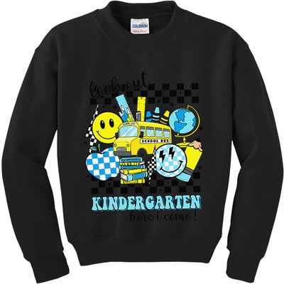 Look Out Kindergarten Here I Come Back To School Gift Kids Sweatshirt