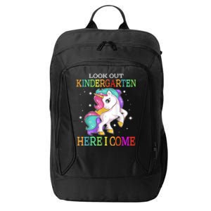 Look Out Kindergarten Here I Come Unicorn Back To School City Backpack