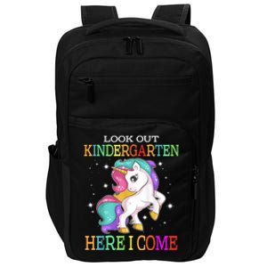 Look Out Kindergarten Here I Come Unicorn Back To School Impact Tech Backpack