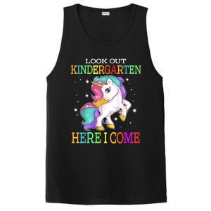 Look Out Kindergarten Here I Come Unicorn Back To School PosiCharge Competitor Tank