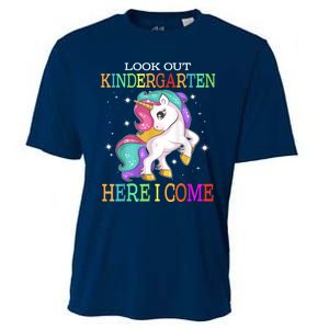 Look Out Kindergarten Here I Come Unicorn Back To School Cooling Performance Crew T-Shirt