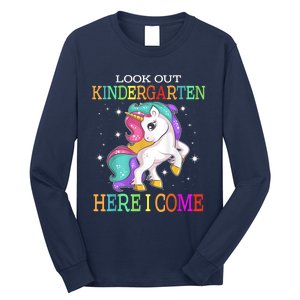 Look Out Kindergarten Here I Come Unicorn Back To School Long Sleeve Shirt