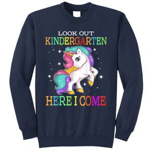 Look Out Kindergarten Here I Come Unicorn Back To School Sweatshirt