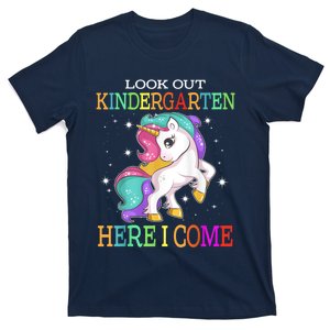 Look Out Kindergarten Here I Come Unicorn Back To School T-Shirt