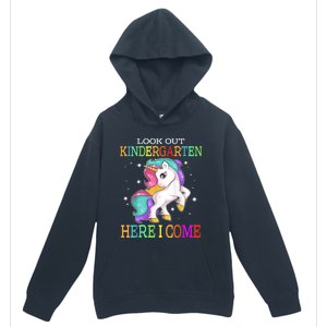 Look Out Kindergarten Here I Come Unicorn Back To School Urban Pullover Hoodie