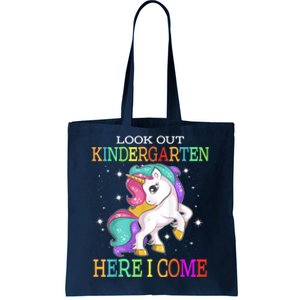 Look Out Kindergarten Here I Come Unicorn Back To School Tote Bag